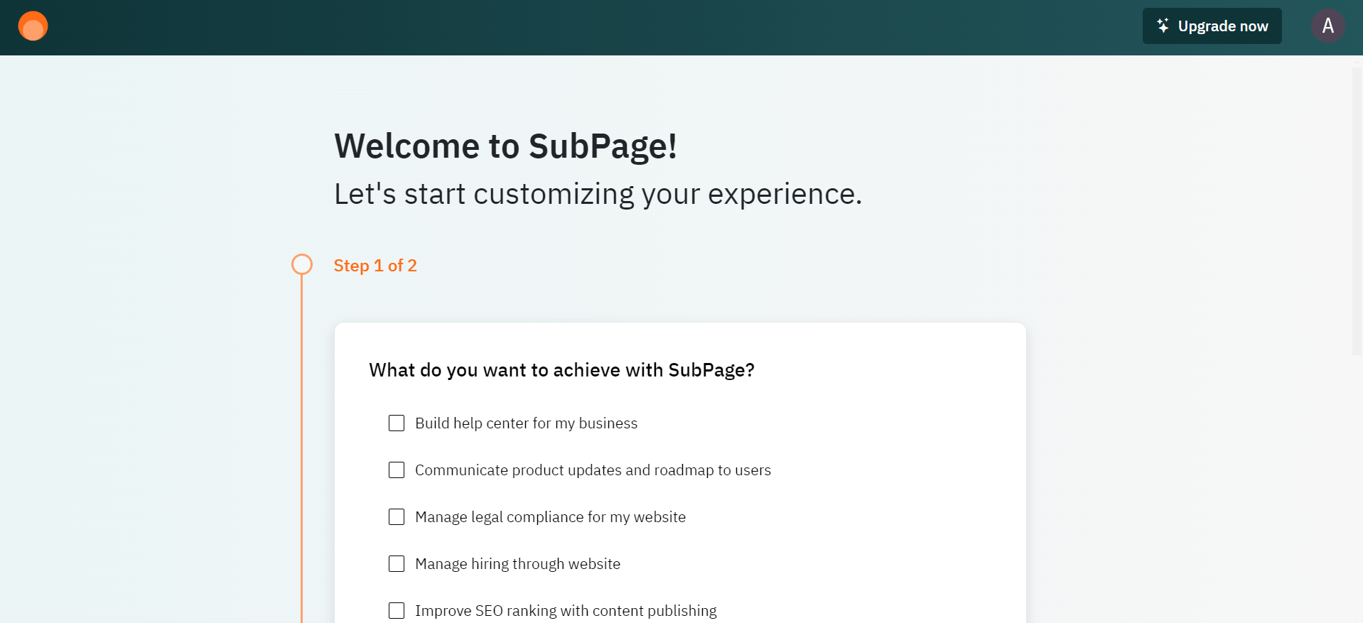 Subpage - All-in-one Website Builder