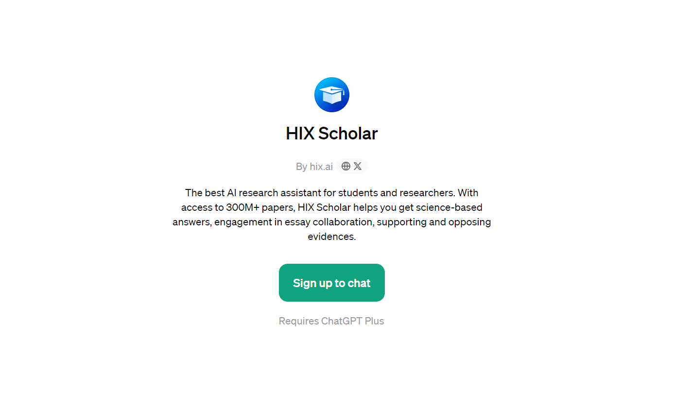 HIX Scholar - Personal AI Research Assistant
