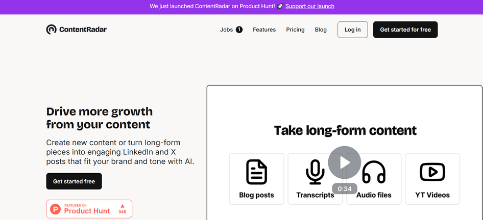 ContentRadar - Conveniently Create and Repurpose Content | B12