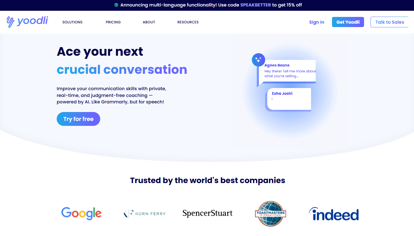 Yoodli - AI Communication Coach