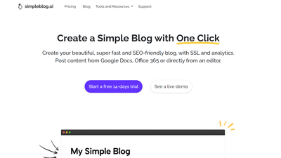 Simpleblog - Create a Simple Blog in Seconds