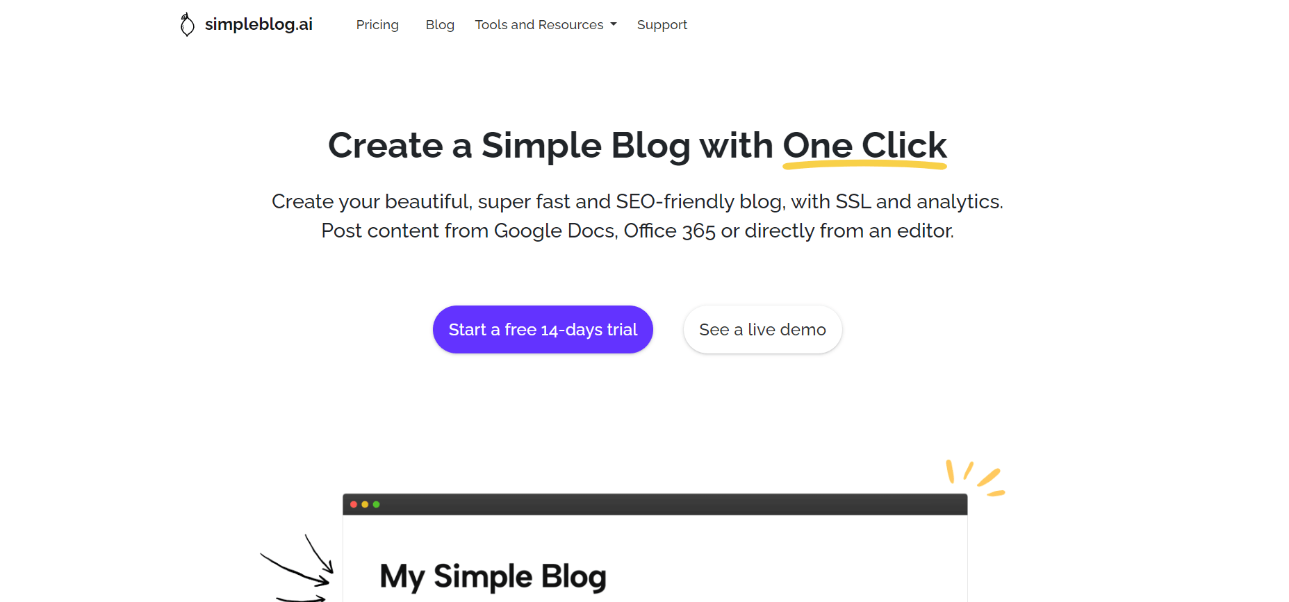 Simpleblog - Create a Simple Blog in Seconds