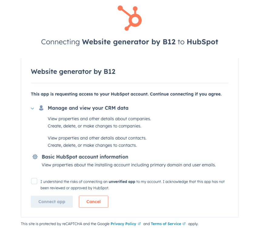 HubSpot App Installation