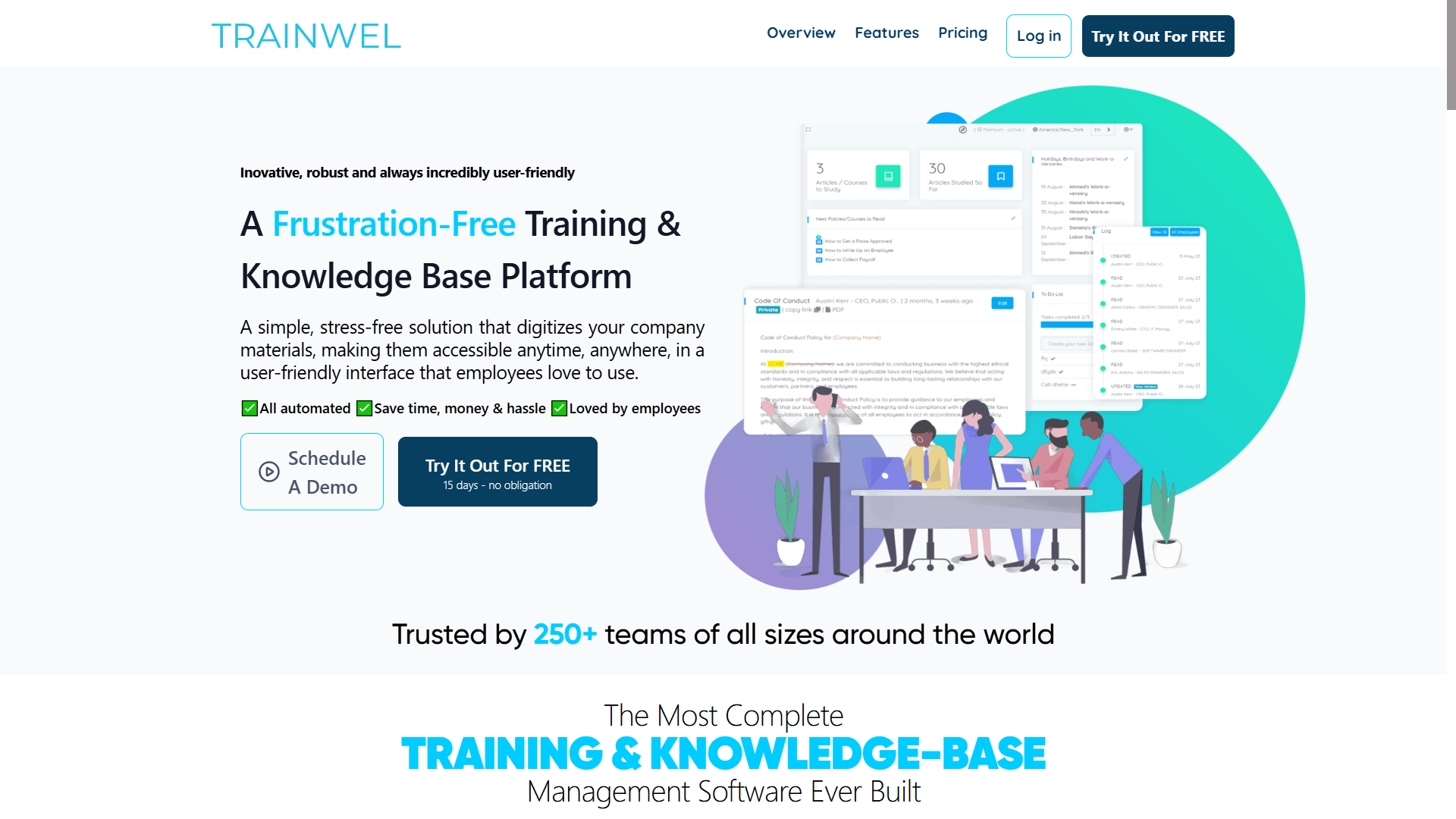 Trainwel - Your Frustration-Free Training & Knowledge Base Platform