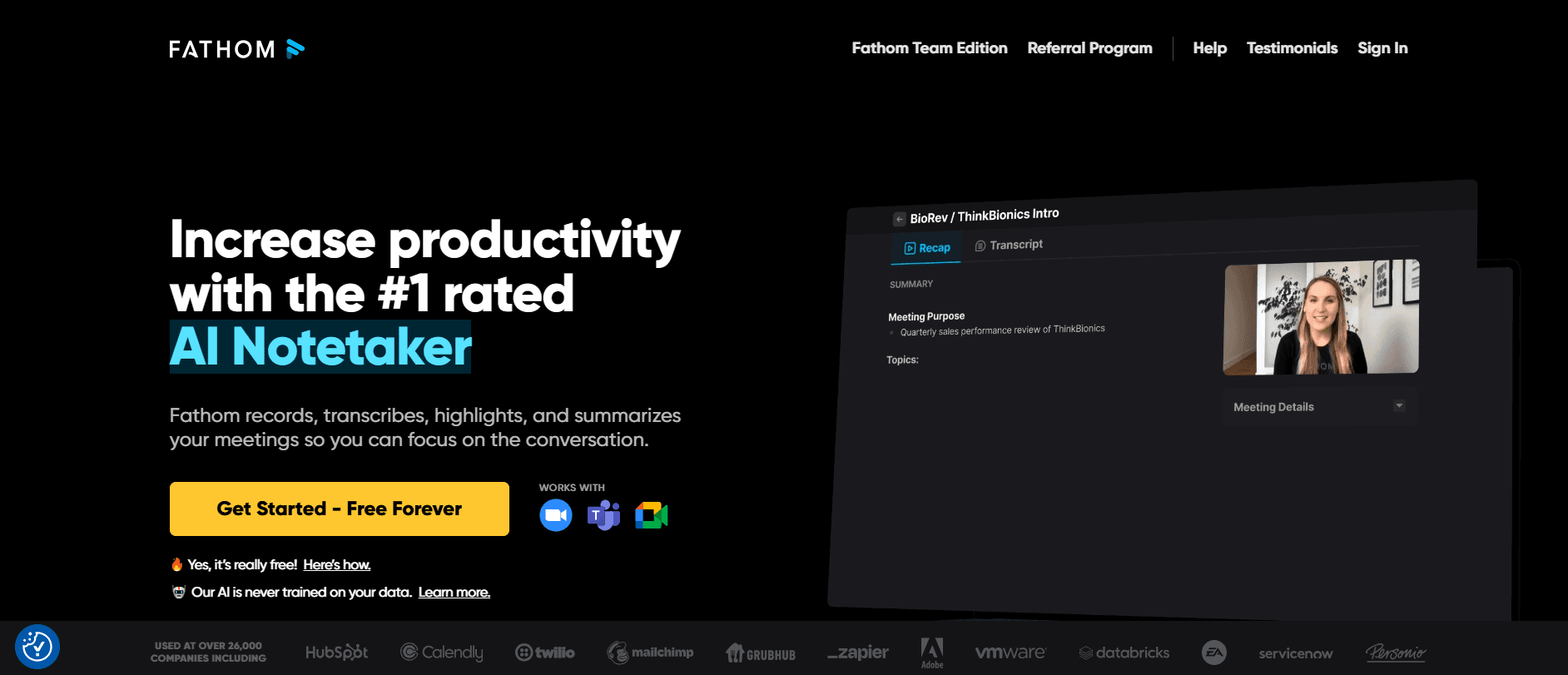 Fathom - Transform Meetings with AI-Powered Insights