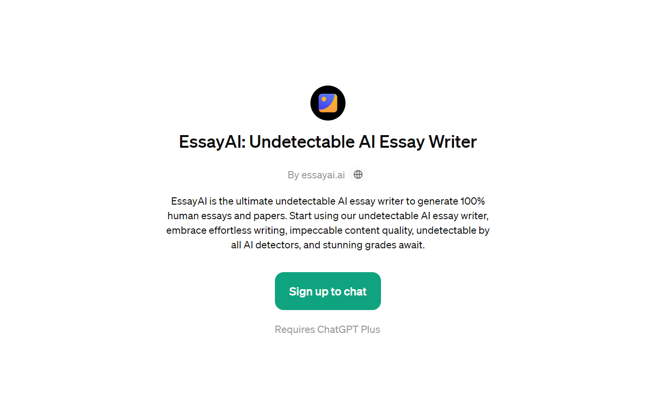 EssayAI: Undetectable AI Essay Writer for More Humanized Content