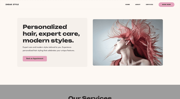 Hair stylist website