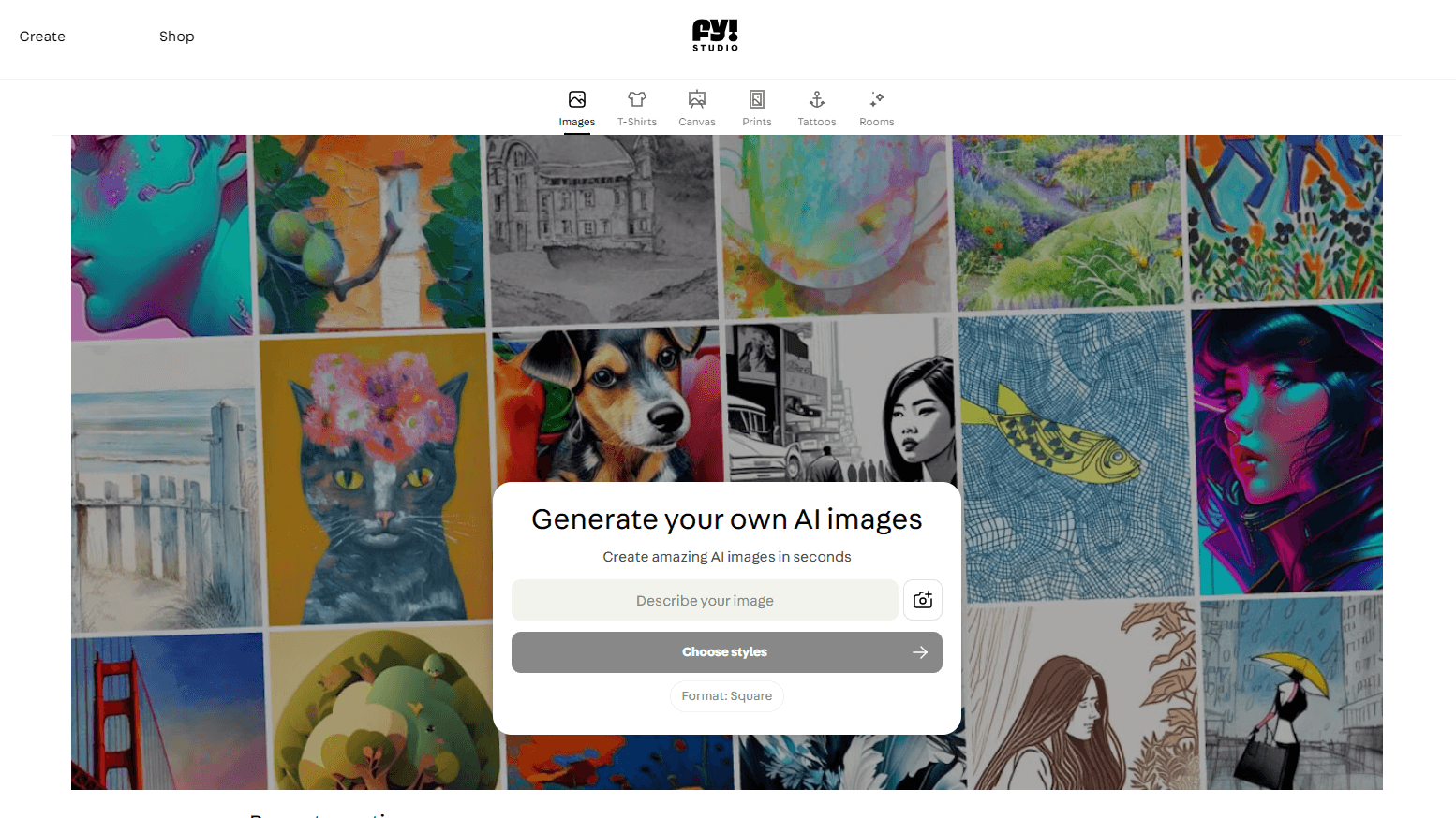 Fy! Studio - AI Art Generator for Unique Art