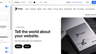 Pagic - Create a Website Using a Form