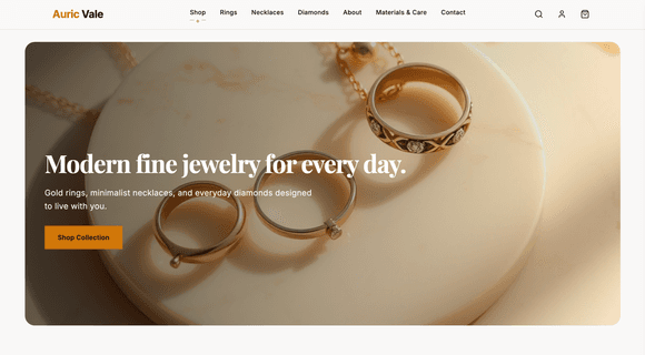 Online jewelry store