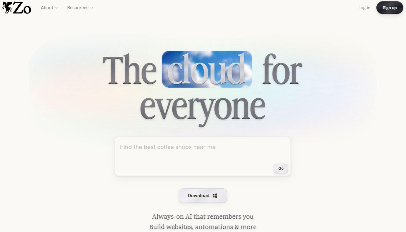 Zo Computer - Build Apps, Store Files, and Run Automations on a Personal Cloud Computer