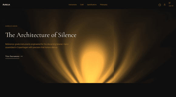 Luxury audiophile ecommerce