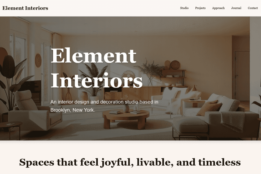 Interior design studio portfolio | B12