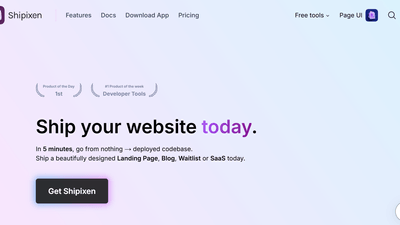 Shipixen - Website and SaaS Landing Page Generator