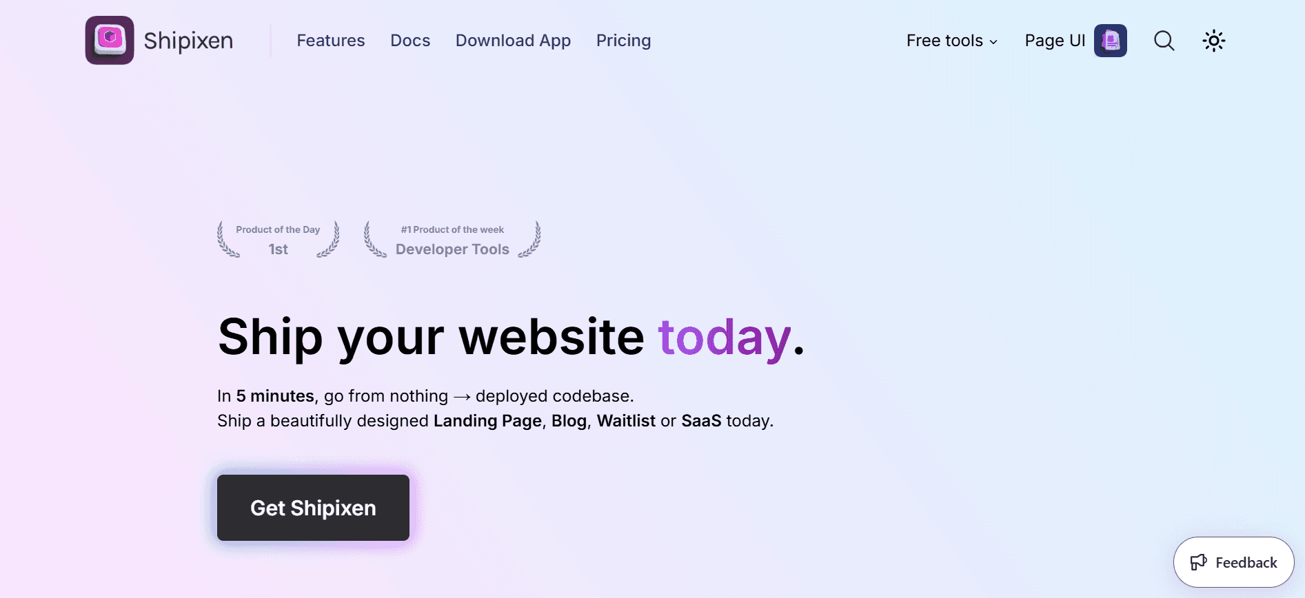 Shipixen - Website and SaaS Landing Page Generator