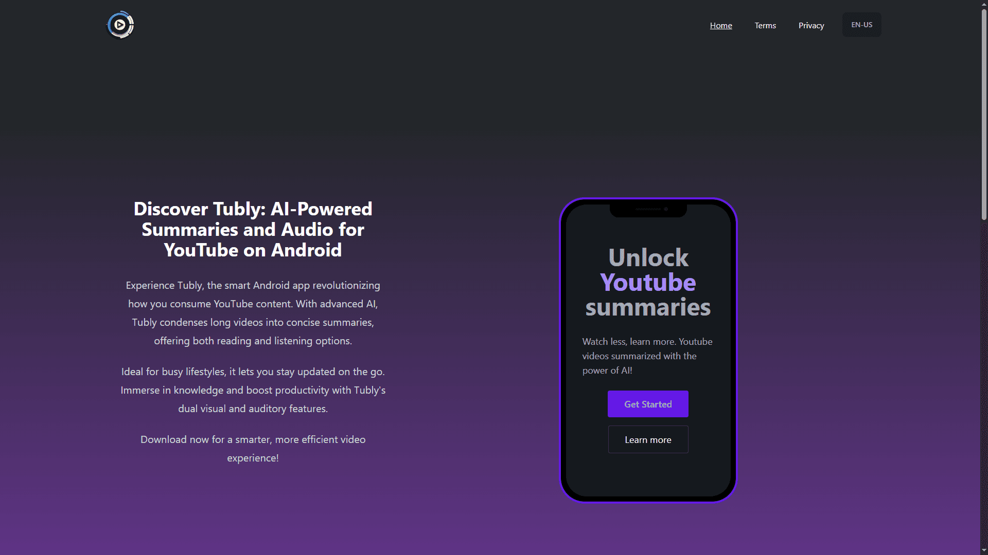 Tubly - AI YouTube Summarizer
